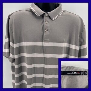 RLX Ralph‎ Lauren Performance Golf Polo - XXL - Striped Moisture Wicking